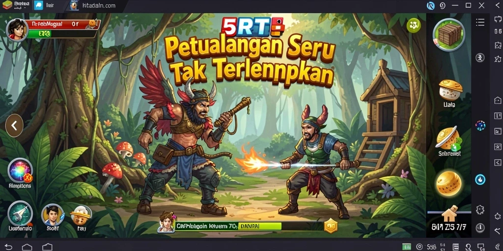 Tampilan gameplay menarik dari 5RT yang penuh petualangan.