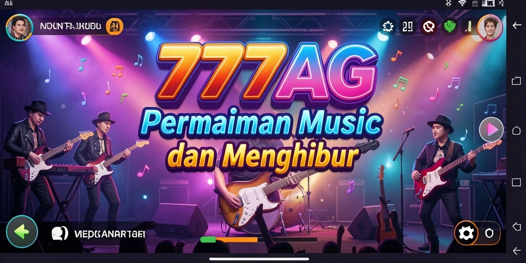 Tampilan gameplay seru di 777AG dengan fitur musik interaktif.