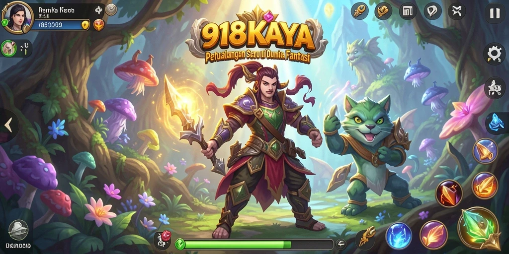 Screenshot gameplay 918KAYA menampilkan momen mendebarkan di dunia petualangan.