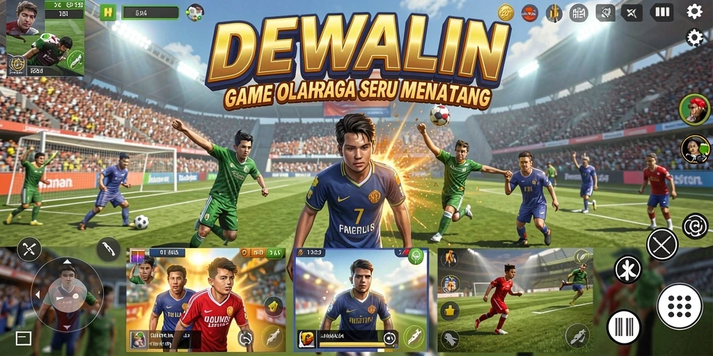 Tampilan gameplay seru DEWALIN saat kompetisi olahraga.