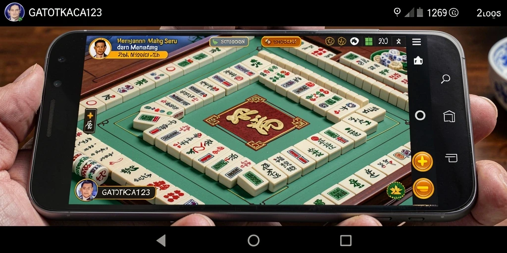 Screenshot GATOTKACA123 menampilkan gameplay Mahjong yang menarik.