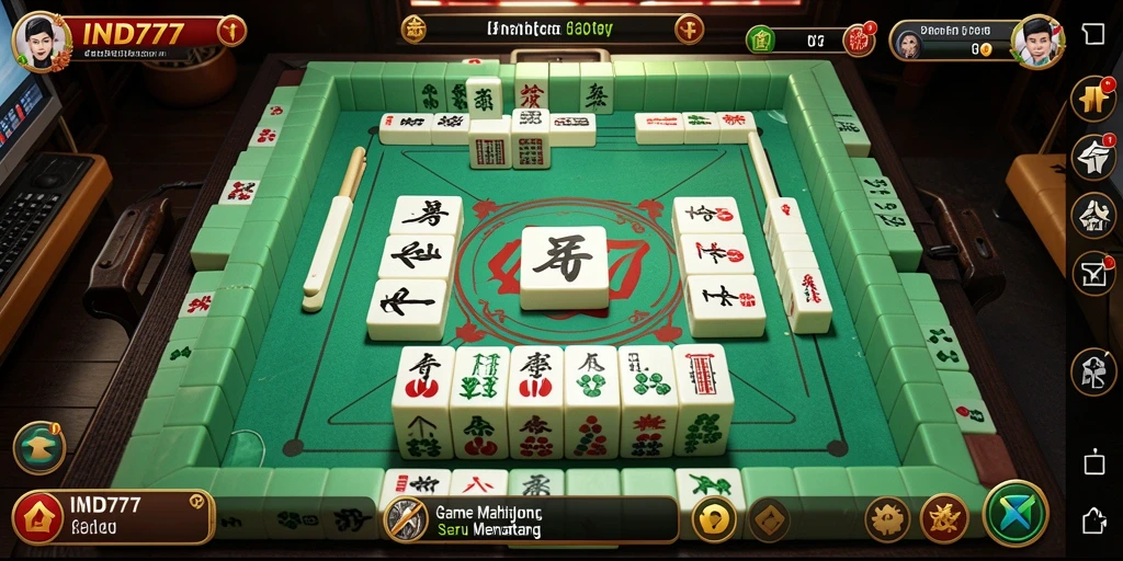 Screenshot gameplay IND777 menunjukkan keseruan permainan Mahjong yang memikat.