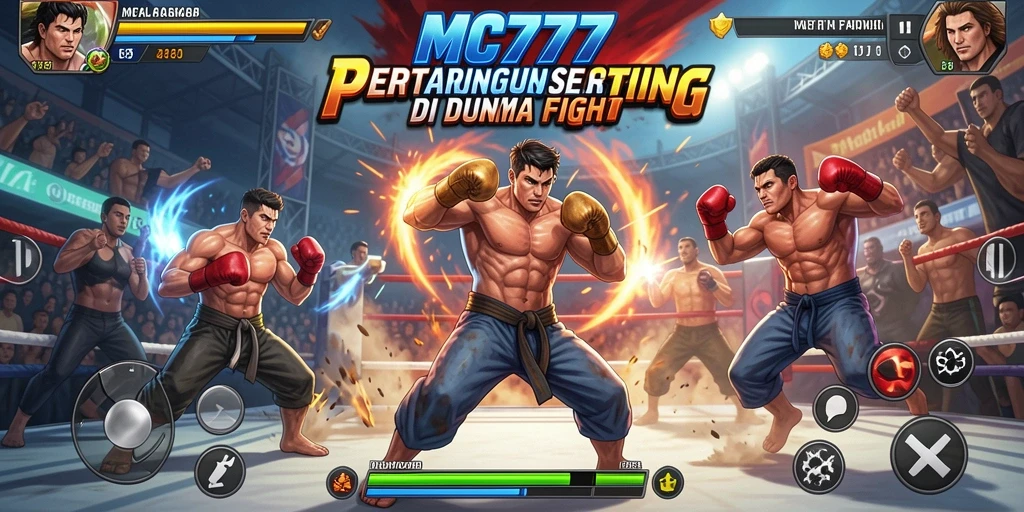 Tampilan gameplay MC777 yang mendebarkan saat bertarung.