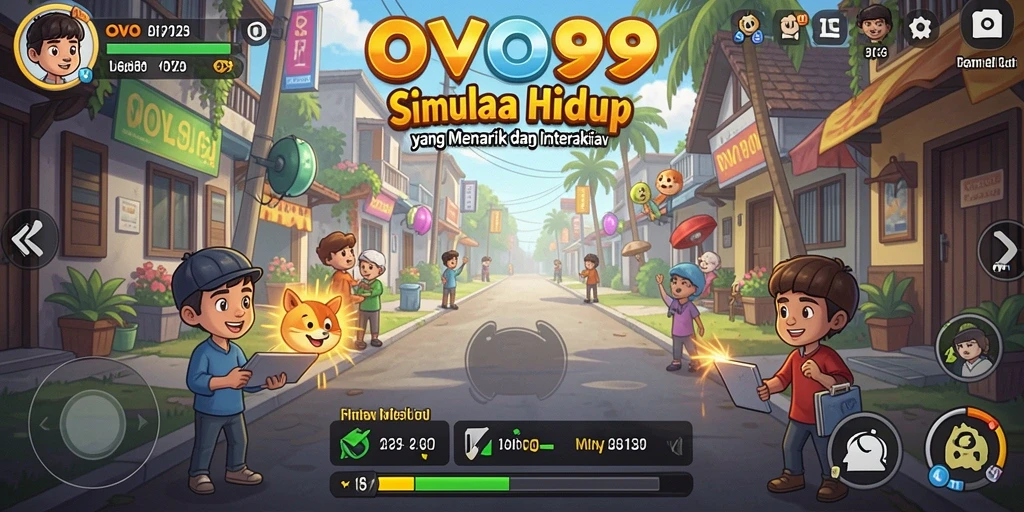 Tangkapan layar OVO99 menampilkan gameplay simulasi yang interaktif dan menarik.
