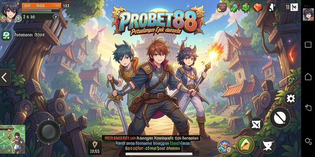 Tampilan gameplay PROBET88 yang menampilkan karakter Anime yang dinamis.