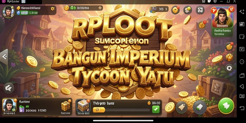 Tampilan gameplay RPLOOT menampilkan keseruan dalam membangun bisnis Tycoon.