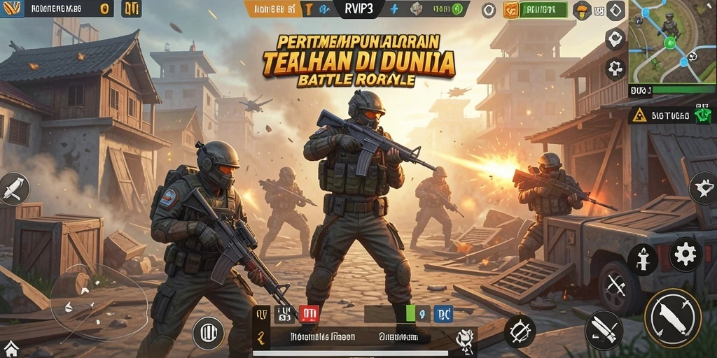 Tampilan gameplay RVIP3 dengan pertempuran sengit dan aksi yang mendebarkan.