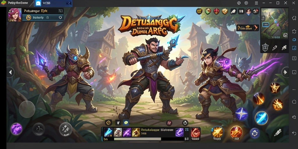 Tampilan gameplay mendebarkan dalam petualangan ARPG VC55.